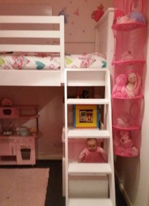 Child's bunk bed with storage