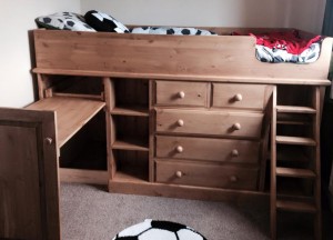 Child's bed with storage
