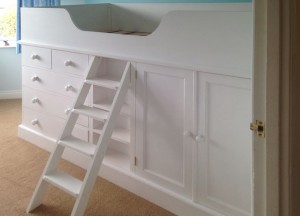 Child's bed with storage